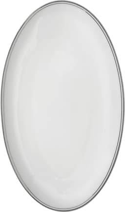 Wik & walsøe fnugg oval asjett 20cm hvit/sølv
