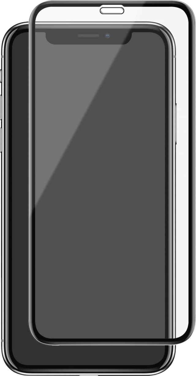 Panzer välvt skärmskydd för iPhone 11/XR (svart)