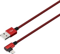 Sandstrøm flettet Lightning kabel (rød/sort)