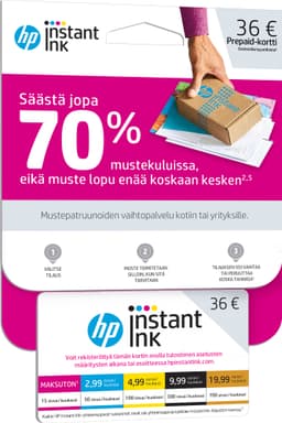 HP Instant Ink 36 EUR prepaid-kortti