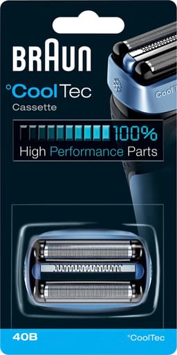 Braun CoolTec barberhoved 40B - blå