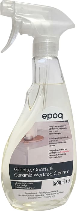 Epoq rensemiddel til benkeplater i kvarts/granitt