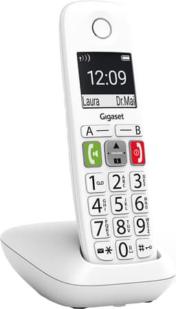 Gigaset Dect E290 trådløs telefon (hvit)