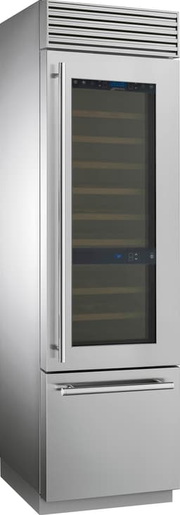 Smeg vinkjøler WF366RDX (rustfritt stål/høyrehengslet)