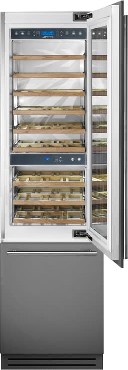 Smeg vinkøler med fryser WI66RS (rustfrit stål, højrehængslet)