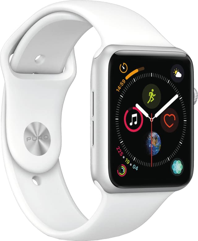 Puro Icon sportarmband av silikon för Apple Watch 38-41 mm (vit)