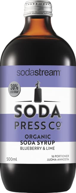 SodaStream Soda Press juomatiiviste, luomu (Blueberry & Lime)