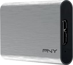 PNY Elite USB 3.0 bærbar SSD 240 GB (sølv)