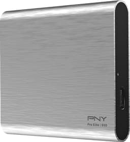 PNY Pro Elite USB-C 3.1 bærbar SSD 250 GB (sølv)