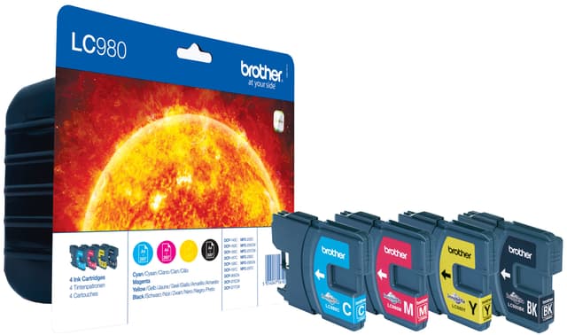 Brother Bläckpatron LC-980VAL Cyan Magenta Gul Svart