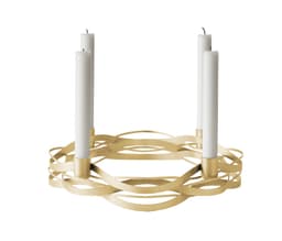 Stelton tangle adventsstake messing b: 27 h: 6cm
