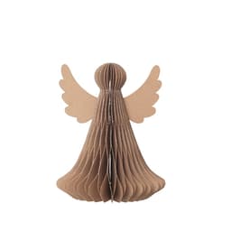 Broste copenhagen jul engel brun med sølvglitter h 12,5 cm