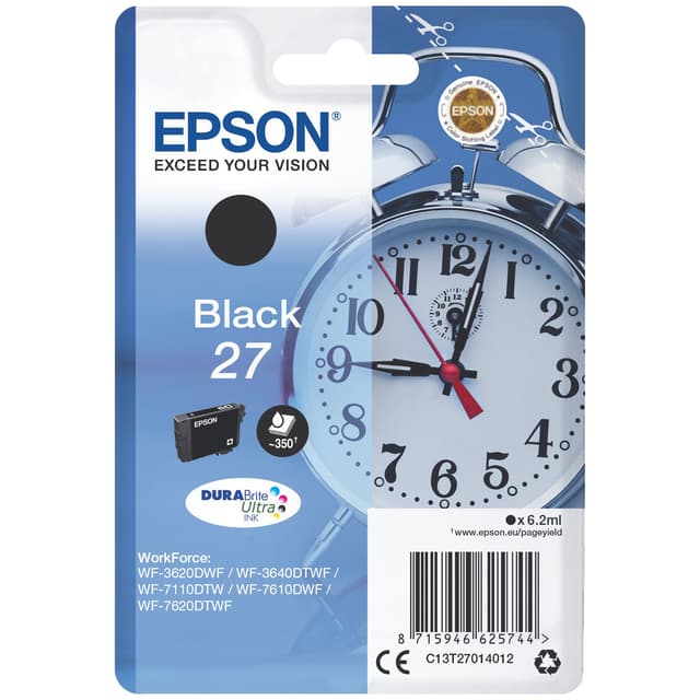 Epson blekkpatron DuraBrite Ultra 27 Sort