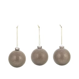 Broste copenhagen jul glitter julekule brun 3stk