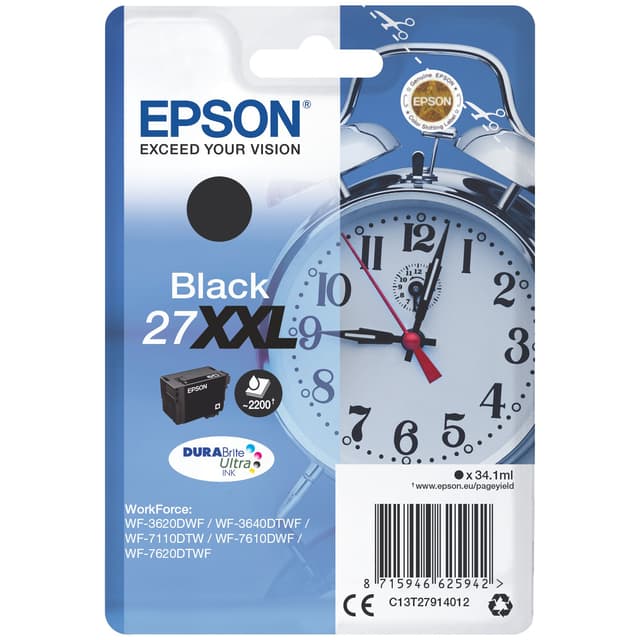 Epson bläckpatron DuraBrite Ultra 27XXL Svart