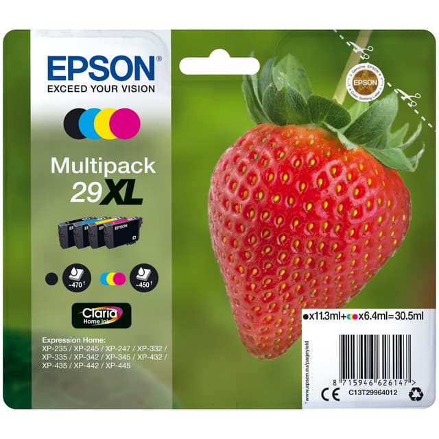 Epson blekkpatron Claria Home 29XL Cyan Magenta Gul Sort - Multipakke