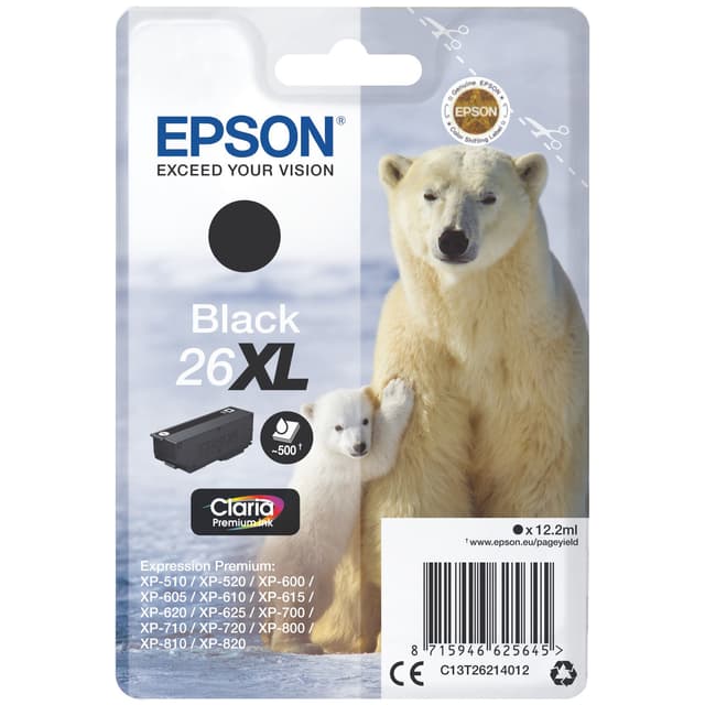 Epson bläckpatron Claria Premium 26XL Svart