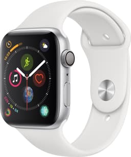 Apple Watch Series 4 44mm (sølv alu/hvid sportsrem)