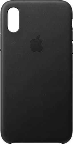 iPhone Xs nahkakuori (musta)