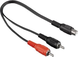 Hama subwoofer-adapter, 2 x RCA han - RCA hun