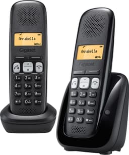 Gigaset A350 trådløs telefon dobbelt sæt - sort