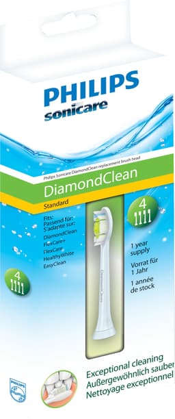 Philips DiamondClean soniske tandbørstehoveder (4pk)
