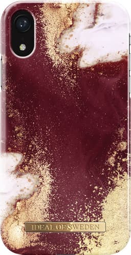 iDeal fodral för Apple iPhone XR (golden burgundy marble)