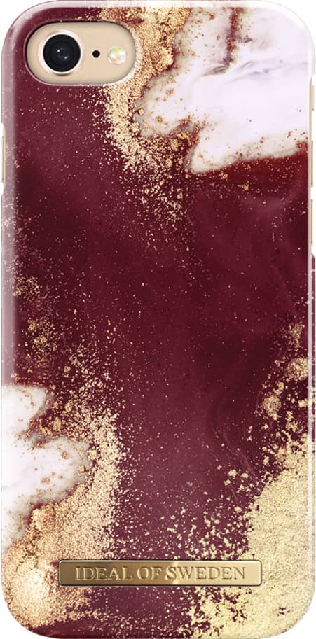 iDeal fodral för Apple iPhone 6/7/8/SE Gen. 2/3 (golden burgundy marble)