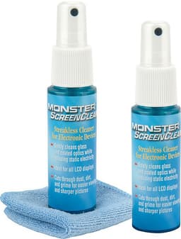 Monster skärmrengöring med mikrofiberduk