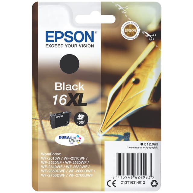 Epson blekkpatron DuraBrite Ultra 16XL Sort