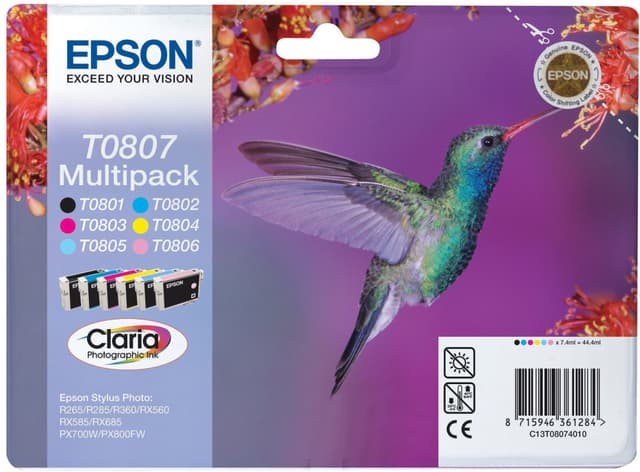 Epson blekkpatroner Claria T0807 Multipack