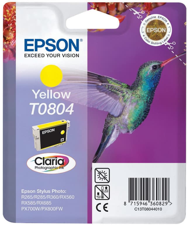 Epson blekkpatron Claria T0804 Gul