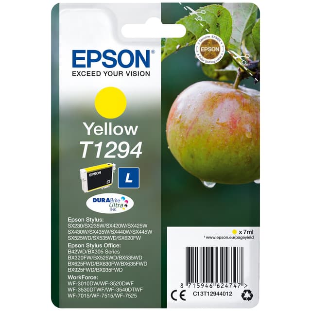 Epson bläckpatron DuraBrite Ultra T129L Gul