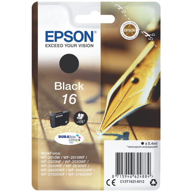 Epson blekkpatron Durabrite Ultra 16 Sort