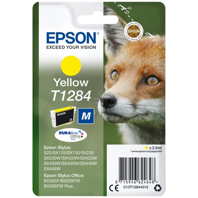Epson blekkpatron DuraBrite Ultra T128 Gul