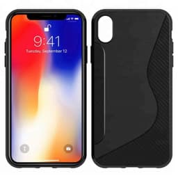 S-Line Silicone Cover til Apple iPhone XS (5.8 ") : farve - sort