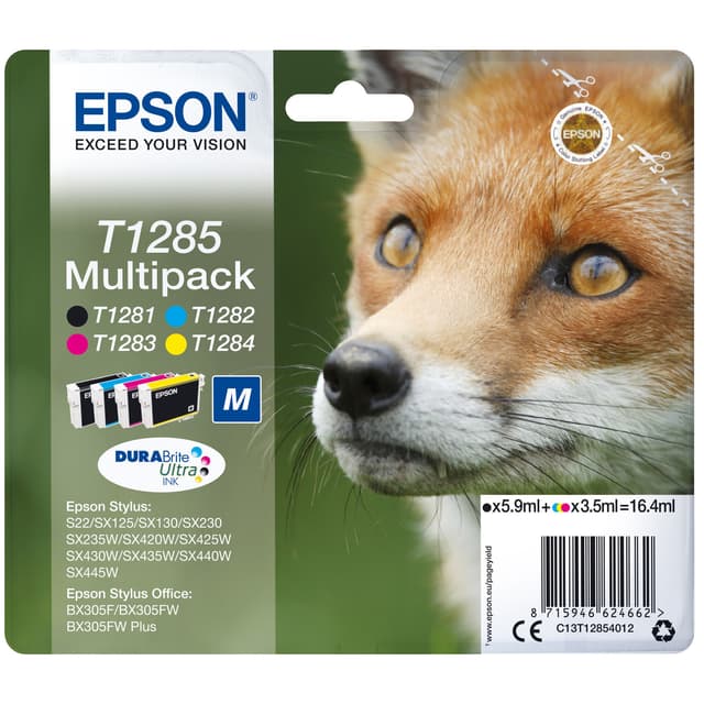 Epson bläckpatron DuraBrite Ultra T128 Cyan Magenta Gul Svart