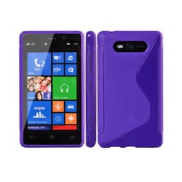 S Line silikon skal Nokia Lumia 820 (RM-825) Lila