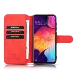 DG-Ming Lompakkokotelo 3-kortti Samsung Galaxy A50 (SM-A505F)  - punai