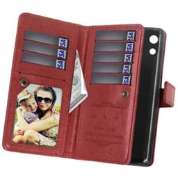 Dobbeltflip Flexi 9-kort Huawei Y6 2019 (MRD-LX1)  - brun