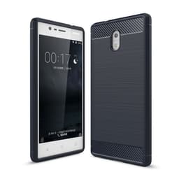 Børstet silikone cover Nokia 3 (TA-1032)  - blå