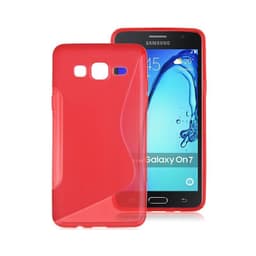 S-Line Silicone Cover til Samsung Galaxy On7 (SM-G600F) : farve - rød
