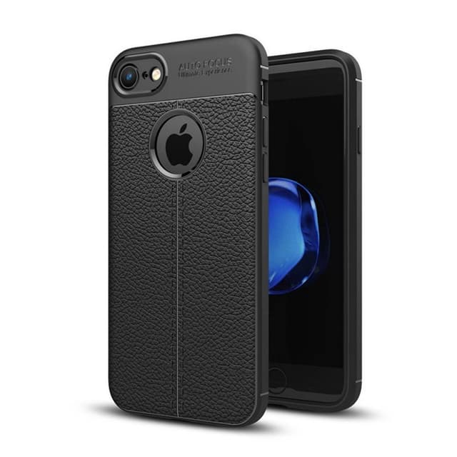 Nahkakuvioitu TPU kuori Apple iPhone 7  - musta