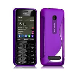 S Line silikon skal Nokia 206 (2060) Lila
