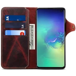 Lommebokdeksel 3-kort ekte lær Samsung Galaxy S10 (SM-G973F)  - oxblo
