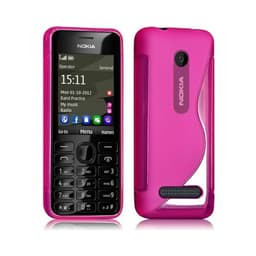 S-Line Silicone Cover til Nokia 206 (2060) : farve - lyserød