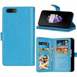 Lompakkotelo Flexi 9-kortti OnePlus 5 (A5000)  - Vaaleansininen