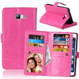 Dobbeltflip Flexi 9-kort Samsung Galaxy A3 2016 (SM-A310F)  - Rosa