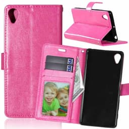 Lompakkokotelo 3-kortti Sony Xperia E5 (F3311)  - pinkki