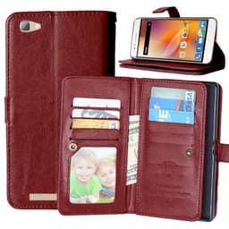 Dobbeltflip Flexi 9-kort ZTE Blade A610  - brun